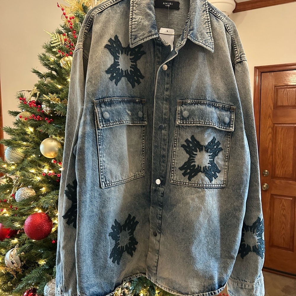 SOLD!!!!    Men's Amiri MA quad denim over shirt size XL made in Italy